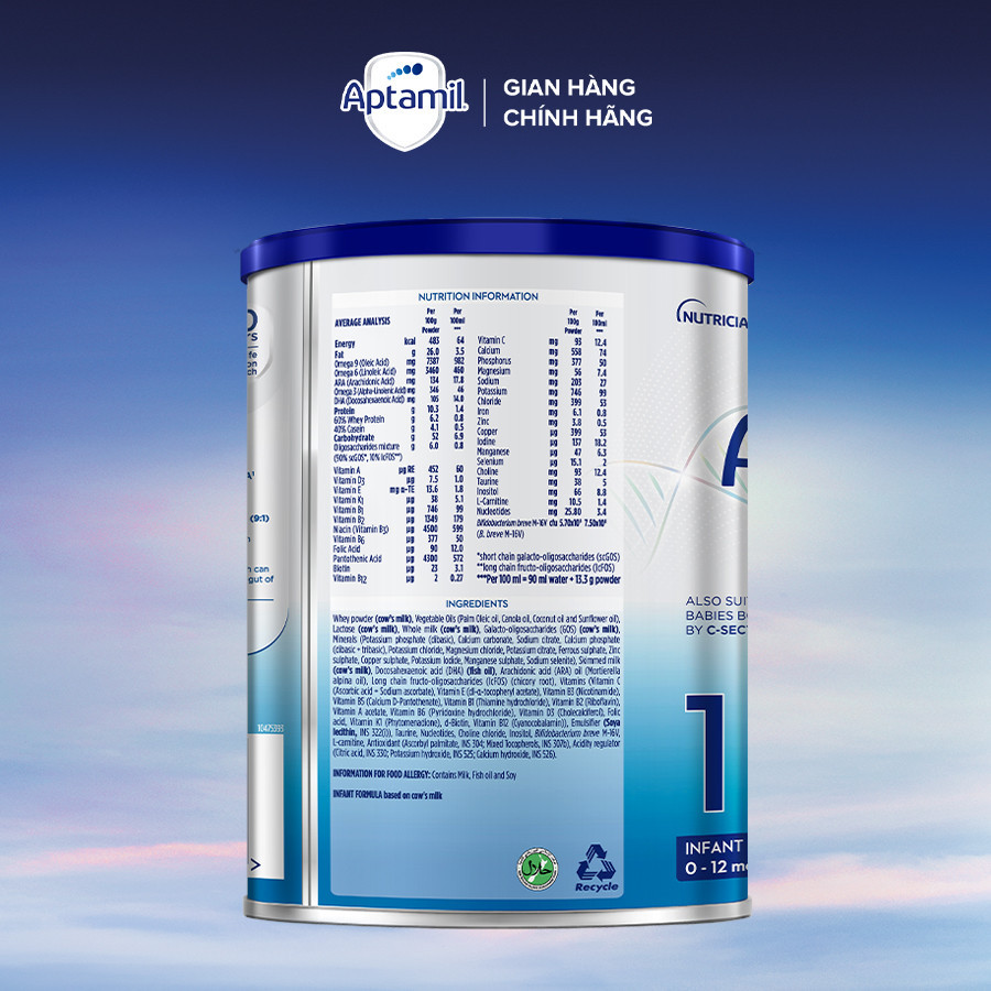 Mô tả Sữa bột Aptamil Profutura Cesarbiotik New Zealand số 1 380g - Synbiotic độc quyền - 2