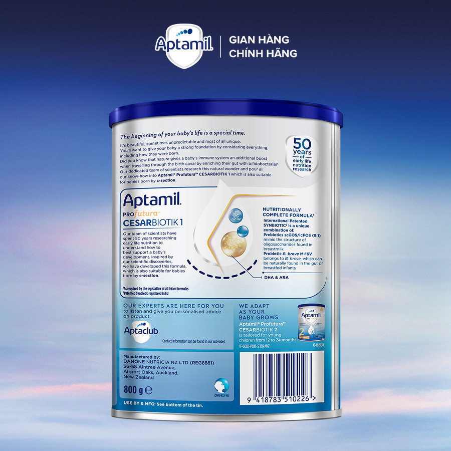 Mô tả Sữa bột Aptamil Profutura Cesarbiotik New Zealand số 1 - Synbiotic độc quyền - 4