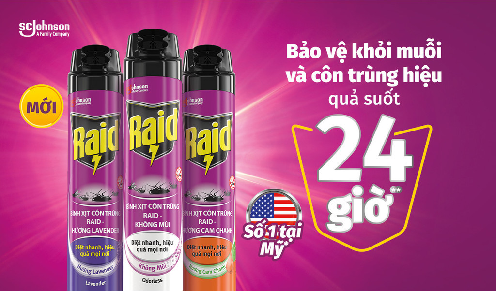 Mô tả RAID Combo 2 Chai Xịt Côn Trùng Hương Lavender 520mlx2 - 1