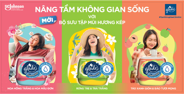 Mô tả GLADE Combo 2 Sáp Thơm Cao Cấp Hương Hoa Hồng & Mẫu Đơn 180gx2 - 1