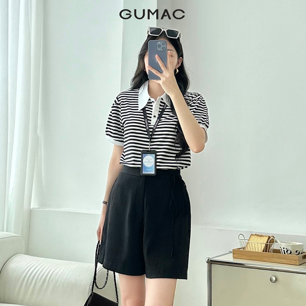 Mô tả Áo polo sọc phối kiểu thời trang GUMAC PLE11036 - 7