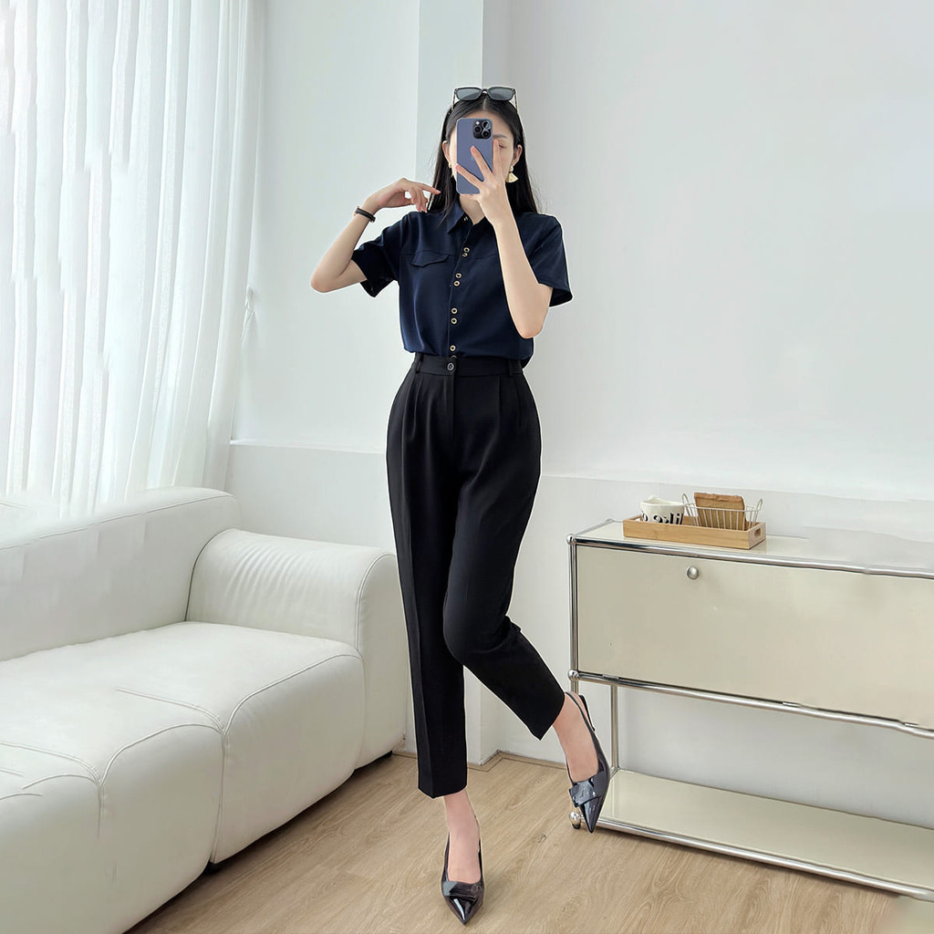 Mô tả Áo sơ mi nữ nút đôi kiểu thời trang GUMAC LAF0316 - 2