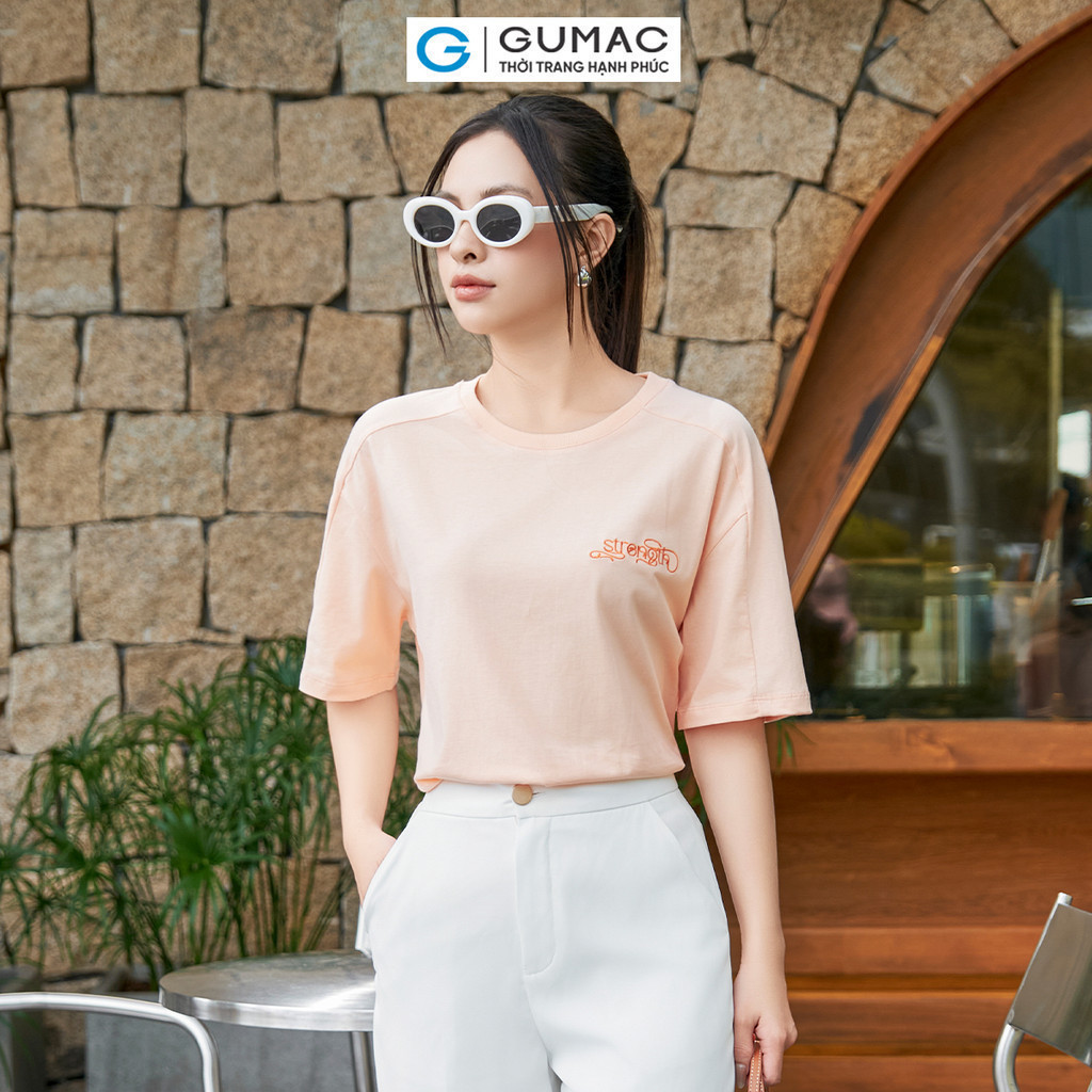 Mô tả Áo thun thêu nhũ bạc thời trang GUMAC ATE07016 - 3
