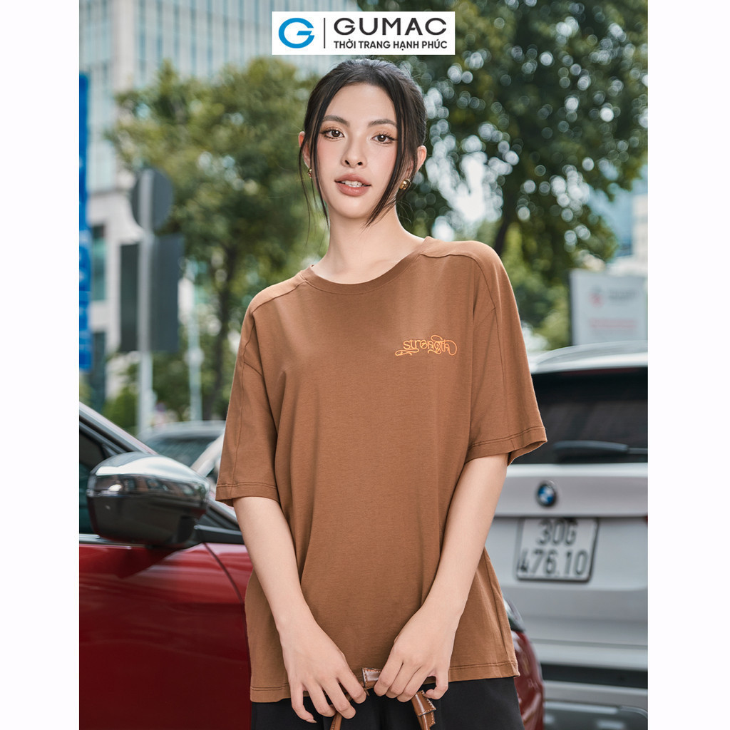 Mô tả Áo thun thêu nhũ bạc thời trang GUMAC ATE07016 - 7
