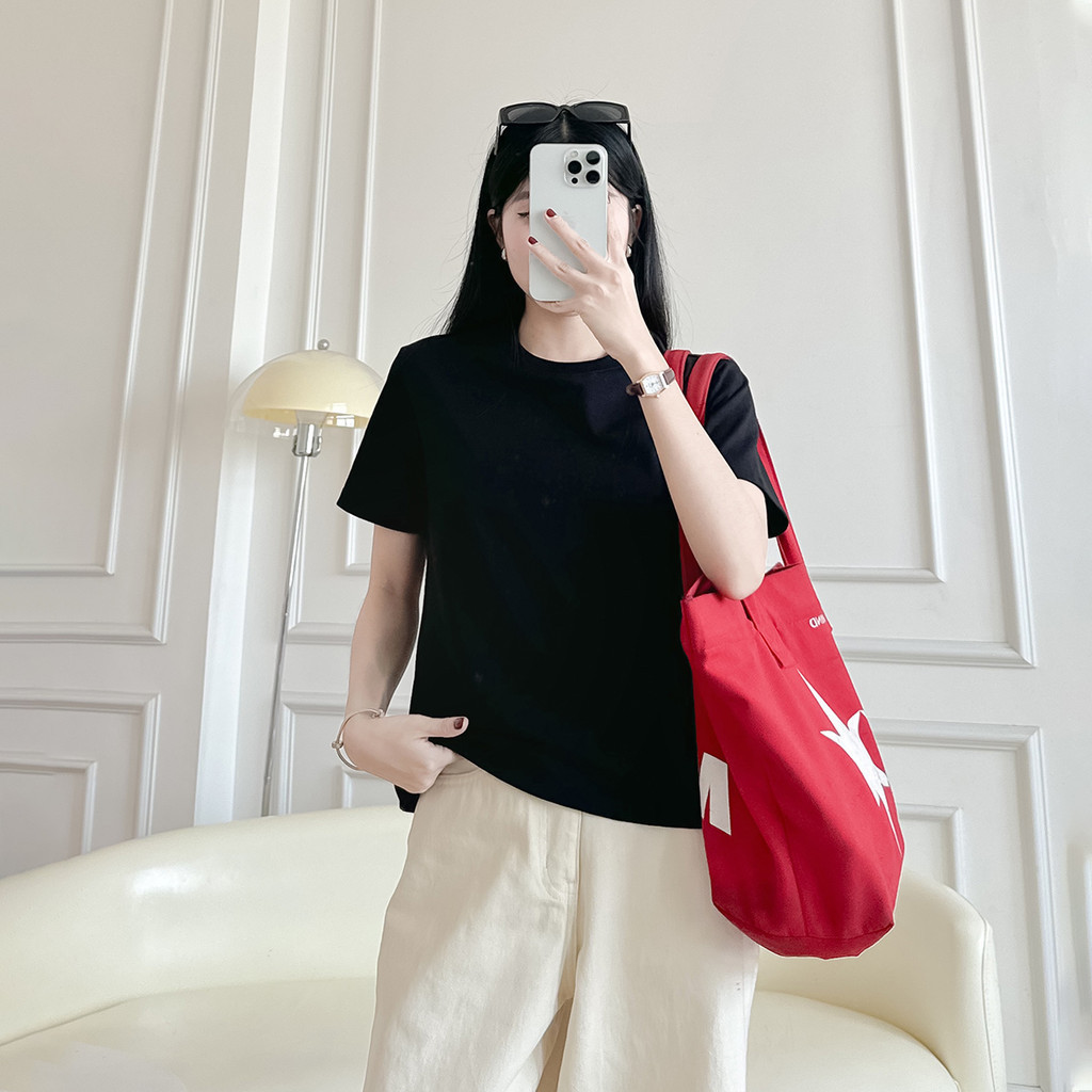 Mô tả Áo thun nữ trơn cotton cổ tròn cơ bản dễ phối màu hồng vàng xanh Gmorning - GUMAC YATE10093-LATE1110 - 3
