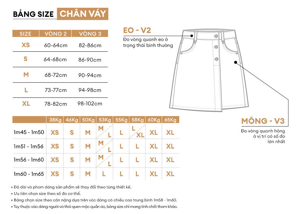 Mô tả Chân váy basic nữ công sở dáng A xòe cơ bản có túi nhỏ thanh lịch thời trang GUMAC BVE00013 - 1