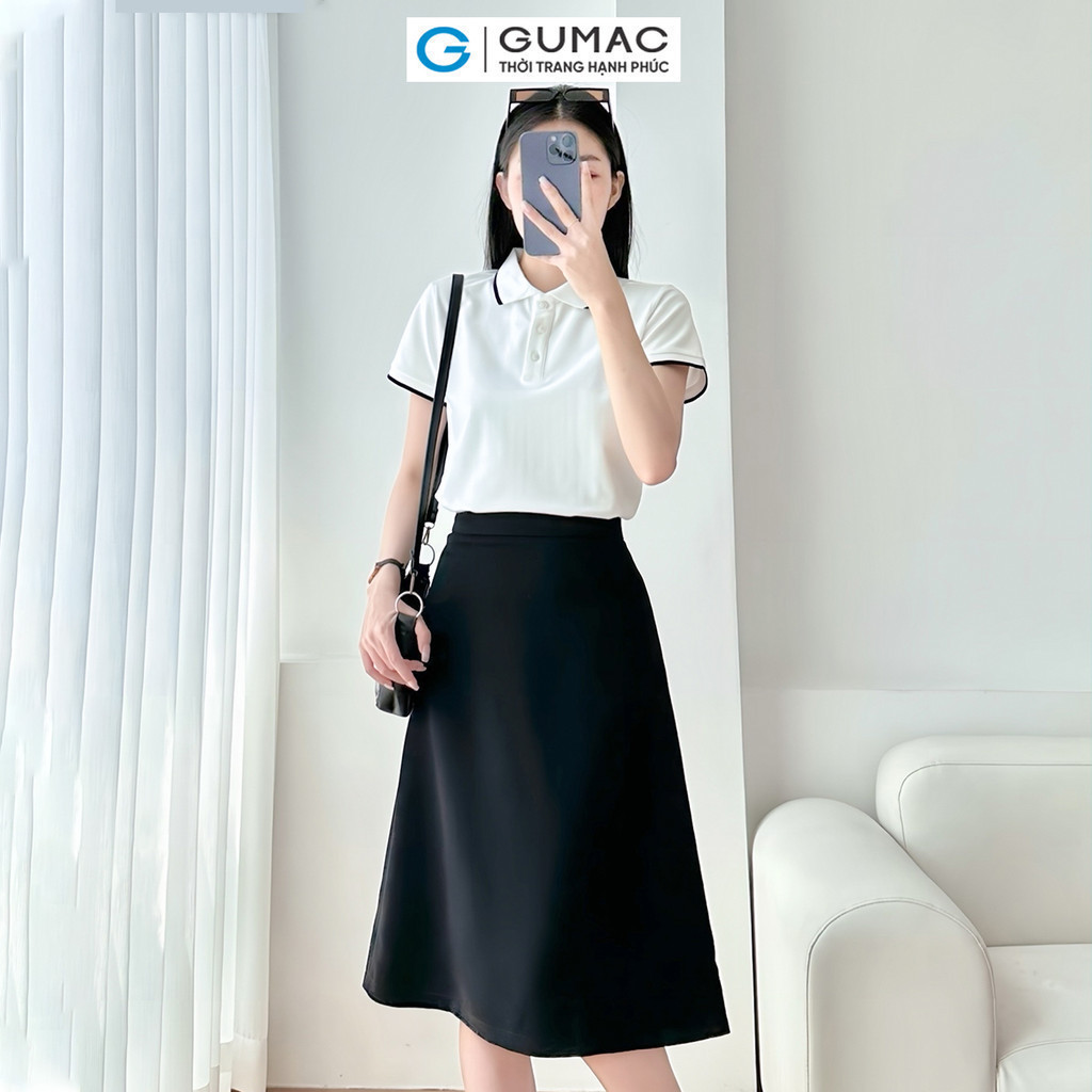 Mô tả Chân váy basic nữ công sở dáng A xòe cơ bản có túi nhỏ thanh lịch thời trang GUMAC BVE00013 - 6