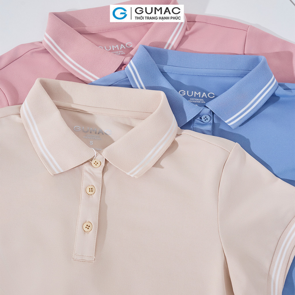 Mô tả Áo polo nữ thun cá sấu thời trang GUMAC phối sọc 2 viền thiết kế đẹp nhiều màu thanh lịch LPLE0917 - 8