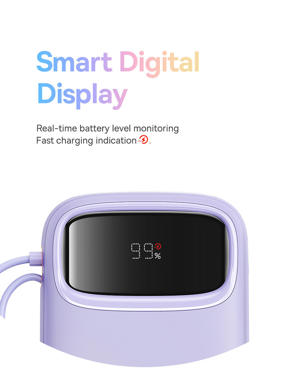 Mô tả Pin sạc Dự Phòng Baseus Qpow2 20000mAh PD 22.5W Hai Cổng Tiện Dụng Cho Series iP Samsung Điện Thoại - 9