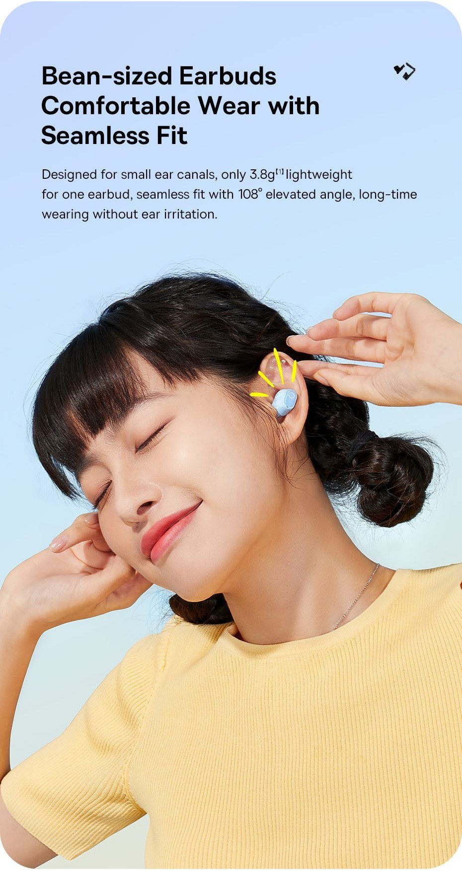Mô tả Tai nghe Bluetooth True Wireless Baseus Bowie Wm02 bluetooth 5.3 25h sử dụng App điều khiển - 2