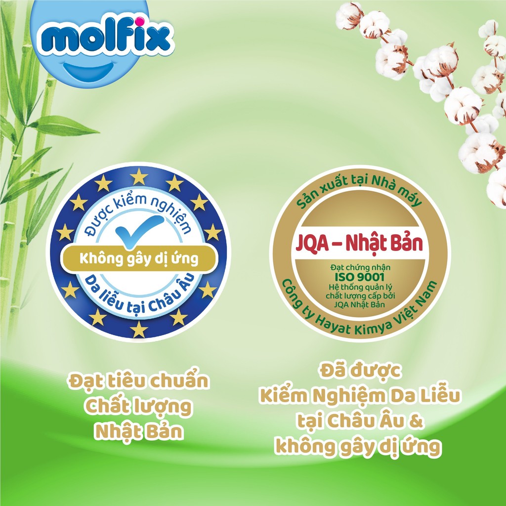 Mô tả Combo 12 Khăn ướt Molfix Thiên nhiên Sạch khuẩn vệ sinh - 1 Gói 100 miếng - 1