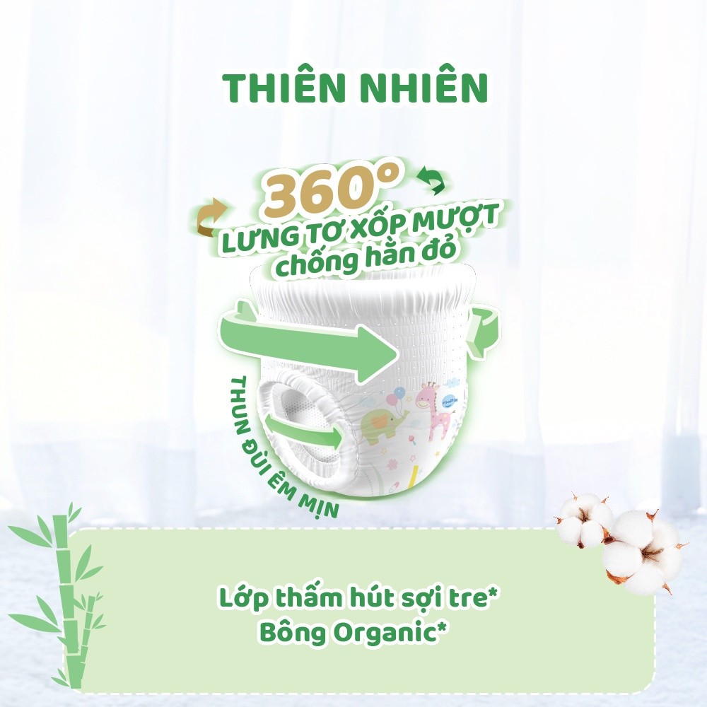 Mô tả Tã quần thiên nhiên Molfix Ultra XL (12kg - 17kg) Gói 62 miếng - 6