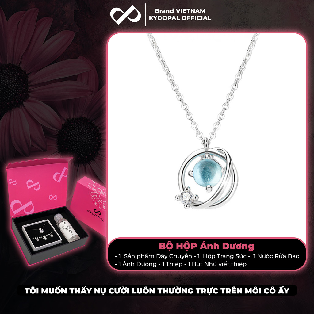 Mô tả Dây chuyền bạc nữ KYDOPAL đính đá moonstone tiểu hành tinh lấp lánh trang sức cá tính 925- PAL9B12C2 - 2