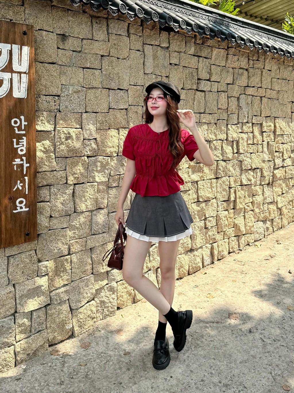 Áo Babydoll GAGO GA4866 chi tiết nơ