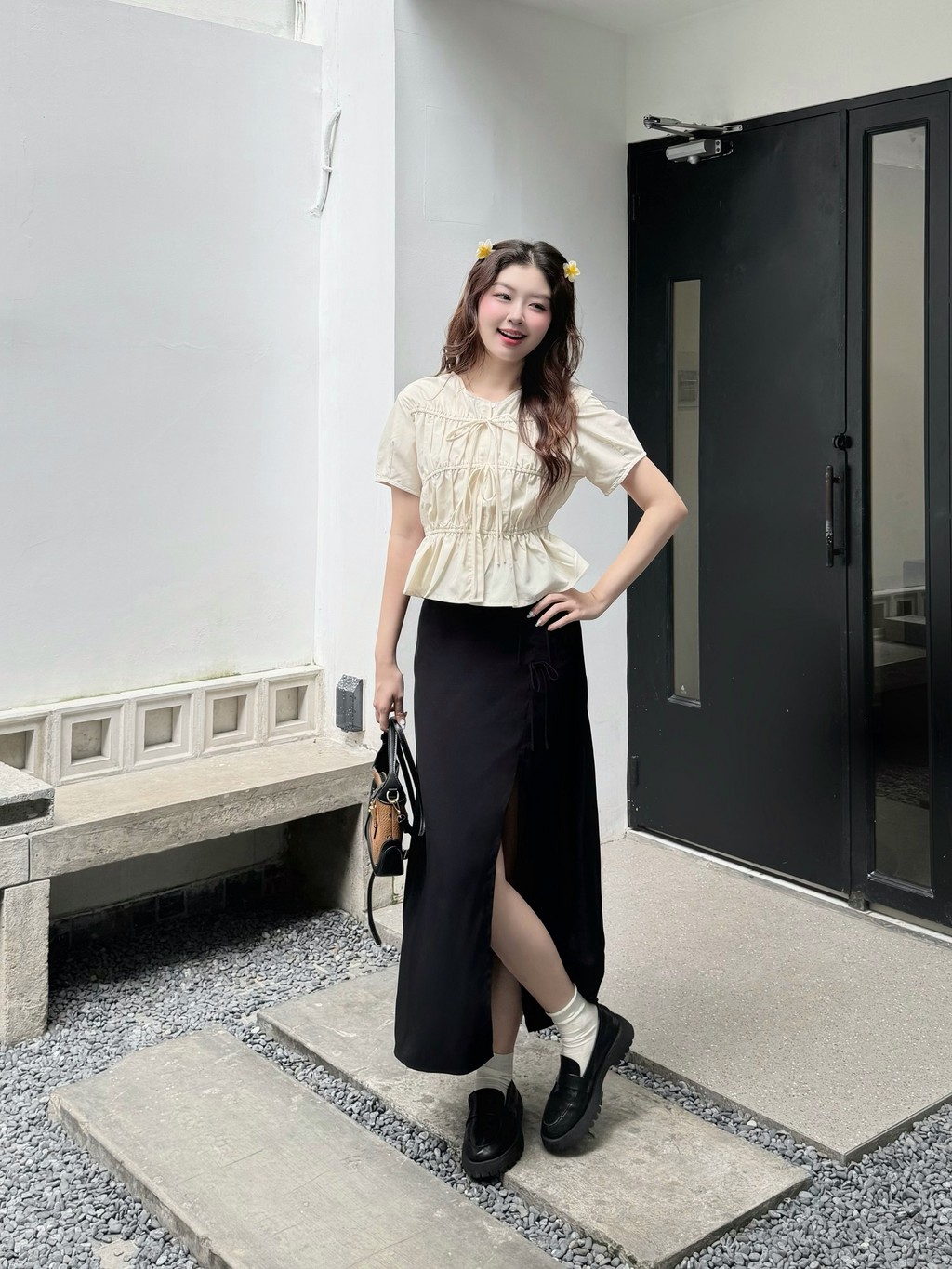 Áo Babydoll GAGO GA4866 màu xanh dương baby