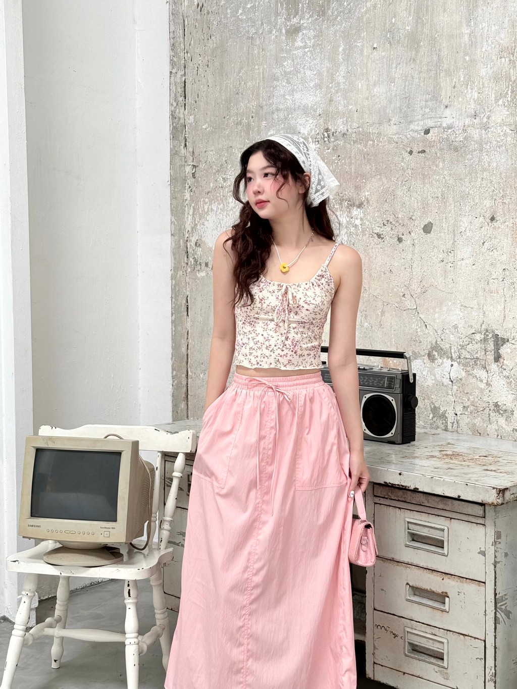 Mô tả Áo Croptop 2 Dây Thun Rút Kiểu Dáng Thời Trang Hàn Quốc Nhiều Màu GAGO Brand GA4120 - 2