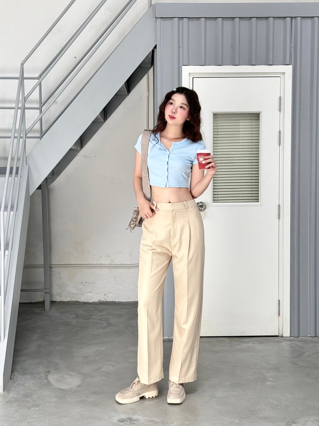 Quần Ống Rộng GAGO GO4306 Xanh Bơ