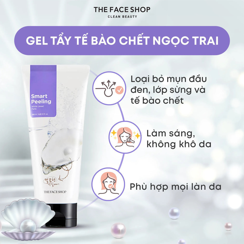 Mô tả Gel Làm Sạch Tế bào Da C.h.ế.t THE FACE SHOP White Jewel 120ML - 1
