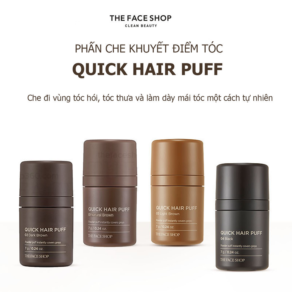 Mô tả Phấn Che Khuyết Điểm Tóc THE FACE SHOP Quick Hair Puff 7g - 1