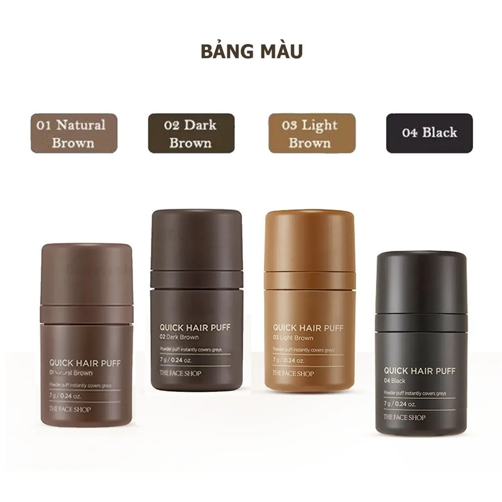 Mô tả Phấn Che Khuyết Điểm Tóc THE FACE SHOP Quick Hair Puff 7g - 7