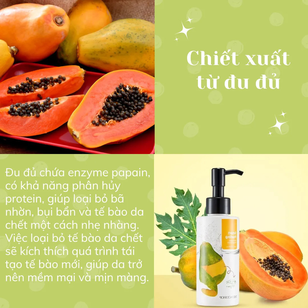 Mô tả Combo 2 Gel tẩy da chế.t THE FACE SHOP Smart Peeling Mild Papaya 150ml - 3