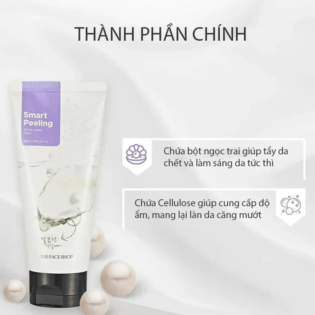 Mô tả Combo 2 Mặt Nạ Kỳ THE FACE SHOP Smart Peeling White Jewel 120ml - 2