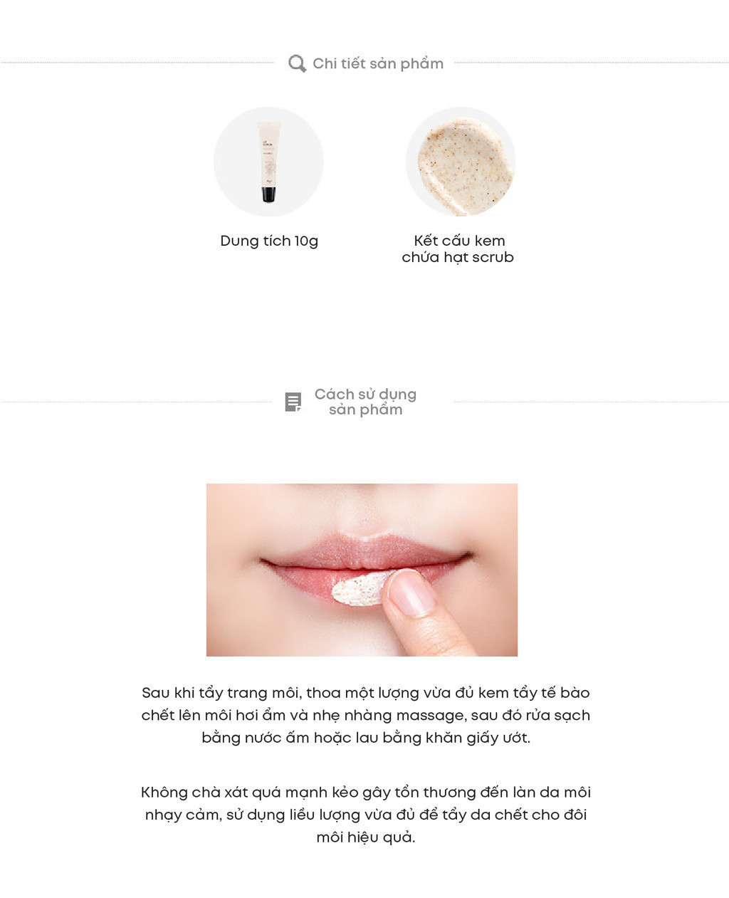 Mô tả Kem Tẩy Tế Bào Chết Môi Thefaceshop Lip Scrub 10g - 5