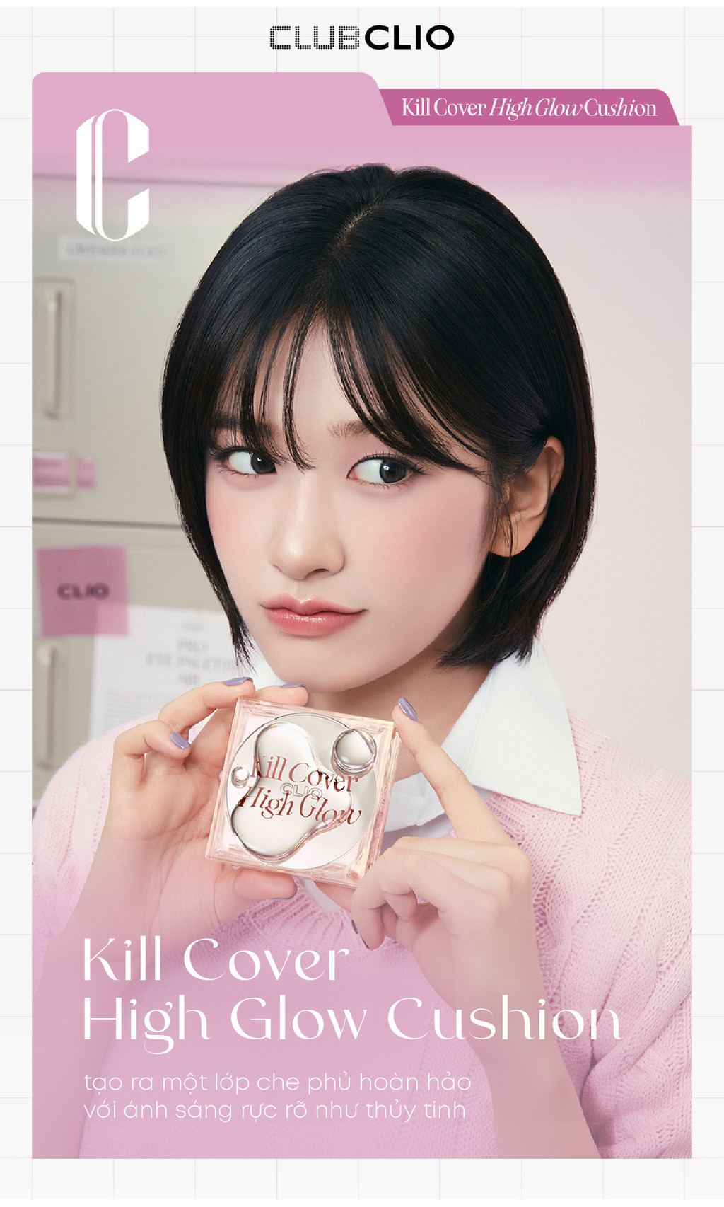 Mô tả [Mesh glow/ High glow] Phấn Nước Căng Mướt Da Clio Kill Cover Cushion SPF50+ PA++++ 15g (tặng kèm lõi) - 4