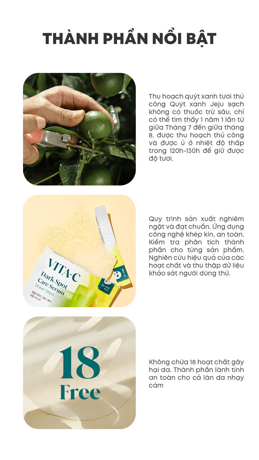 Mô tả Combo Goodal Sáng Da Green Tangerine Vita C Dark Spot Care - Tinh Chất 40ml + Kem Dưỡng 40ml+ Chống Nắng - 12