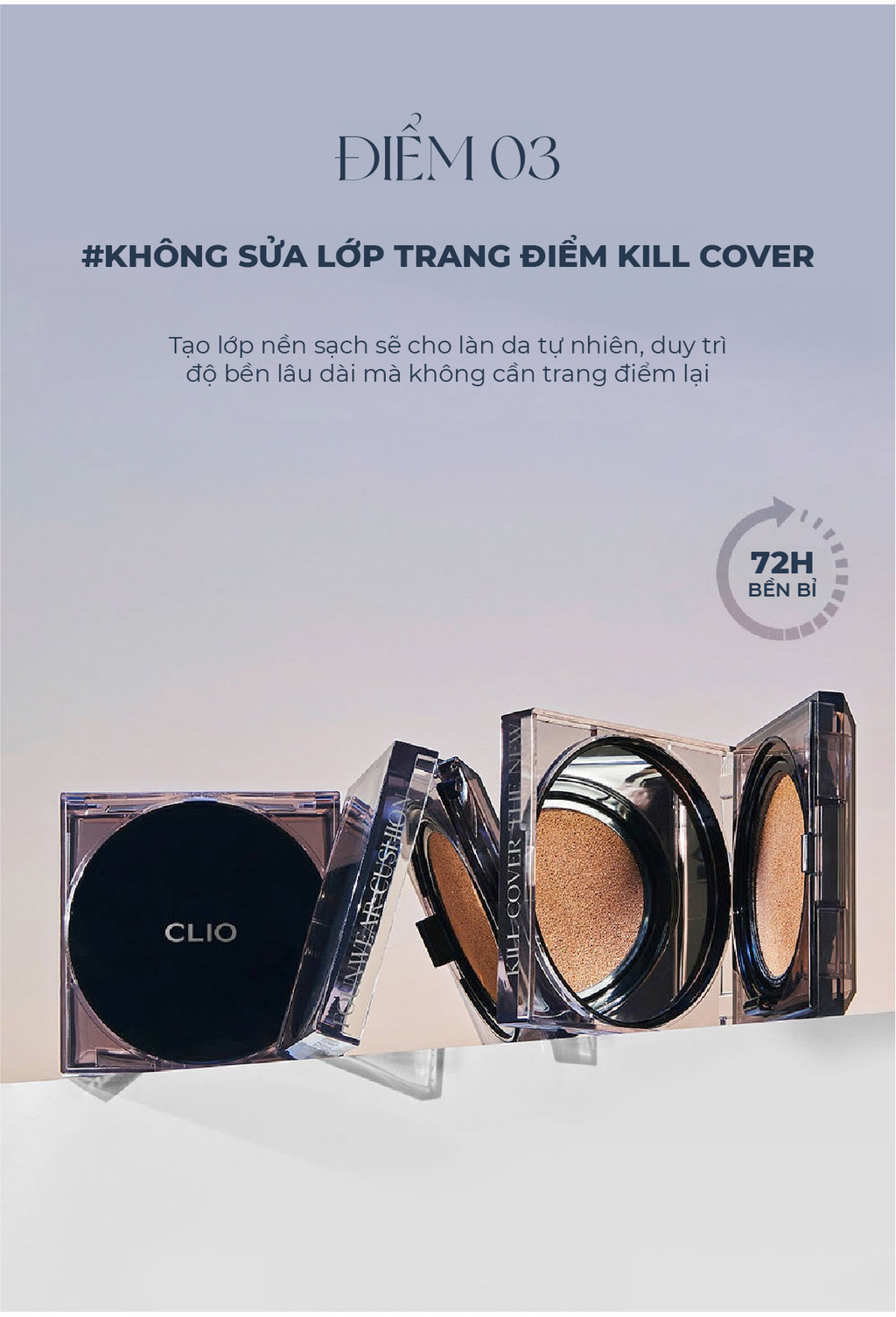 Mô tả Phấn Nước Che Khuyết Điểm Clio Kill Cover The New Founwear Cushion SPF50+ 15Gx2 - 4