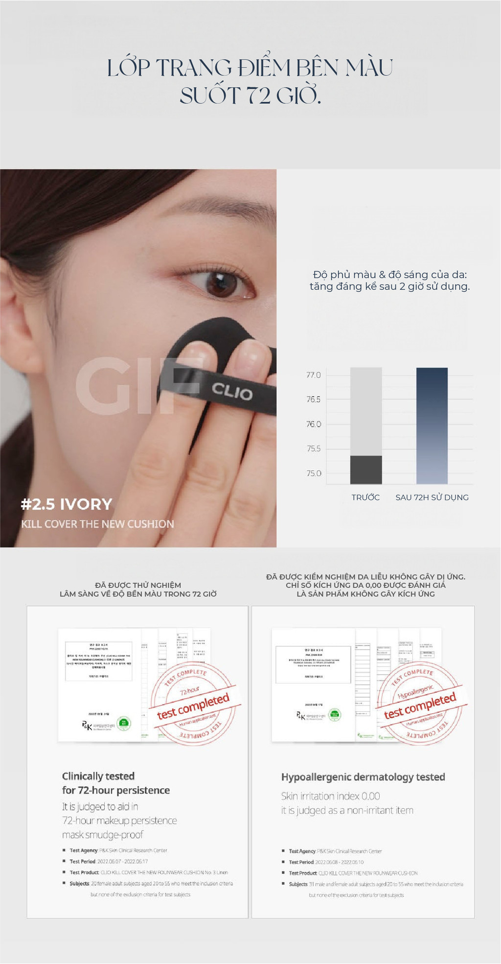 Mô tả Phấn Nước Che Khuyết Điểm Clio Kill Cover The New Founwear Cushion SPF50+ 15Gx2 - 6