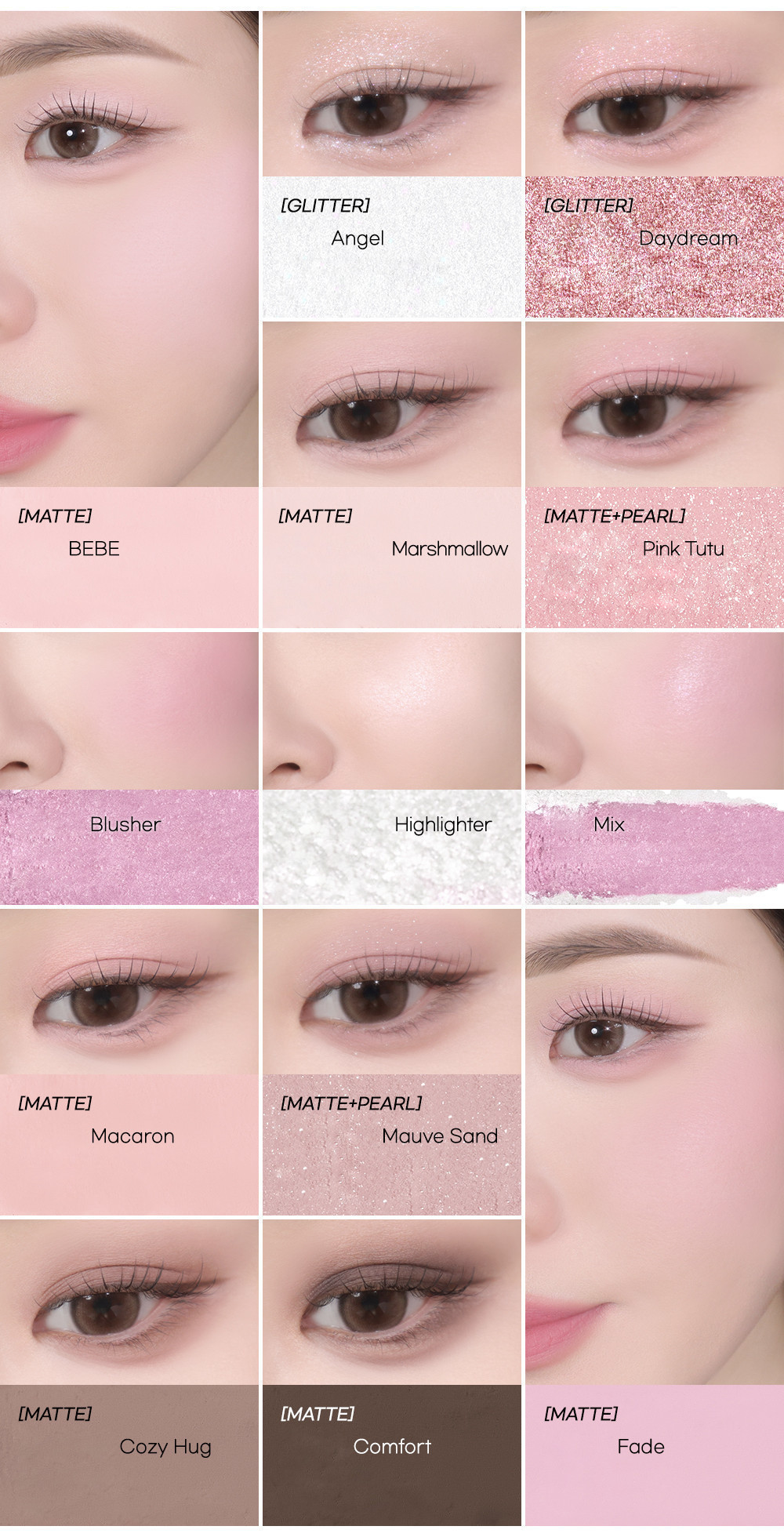 Mô tả (Ver. Cherry) Bảng Phấn Mắt & Má Hồng Peripera All Take Mood Like Palette 8g - 8