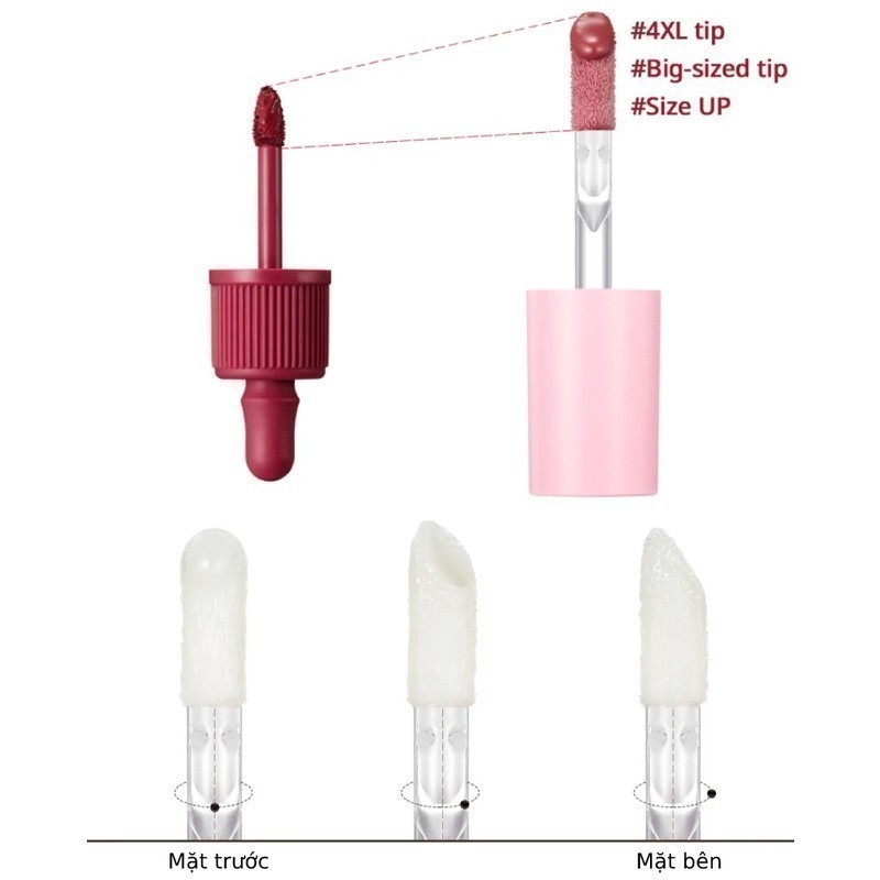 Mô tả Son Tint Bóng Peripera Ink Glasting Lip Gloss 4.5ml (Mới - Soft Berry) - 4
