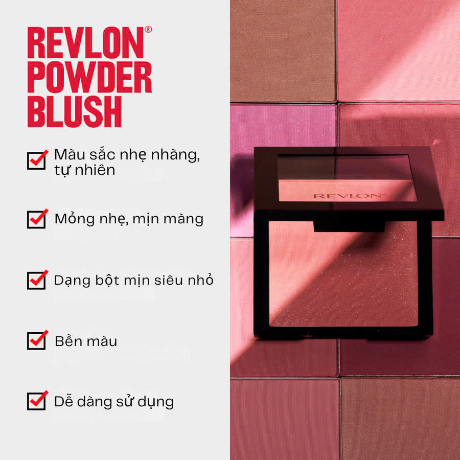 Mô tả Phấn Má Hồng Siêu Mịn Revlon Powder Blush 5g Kết Cấu Mỏng Nhẹ, Dễ Dàng Sử Dụng - 2