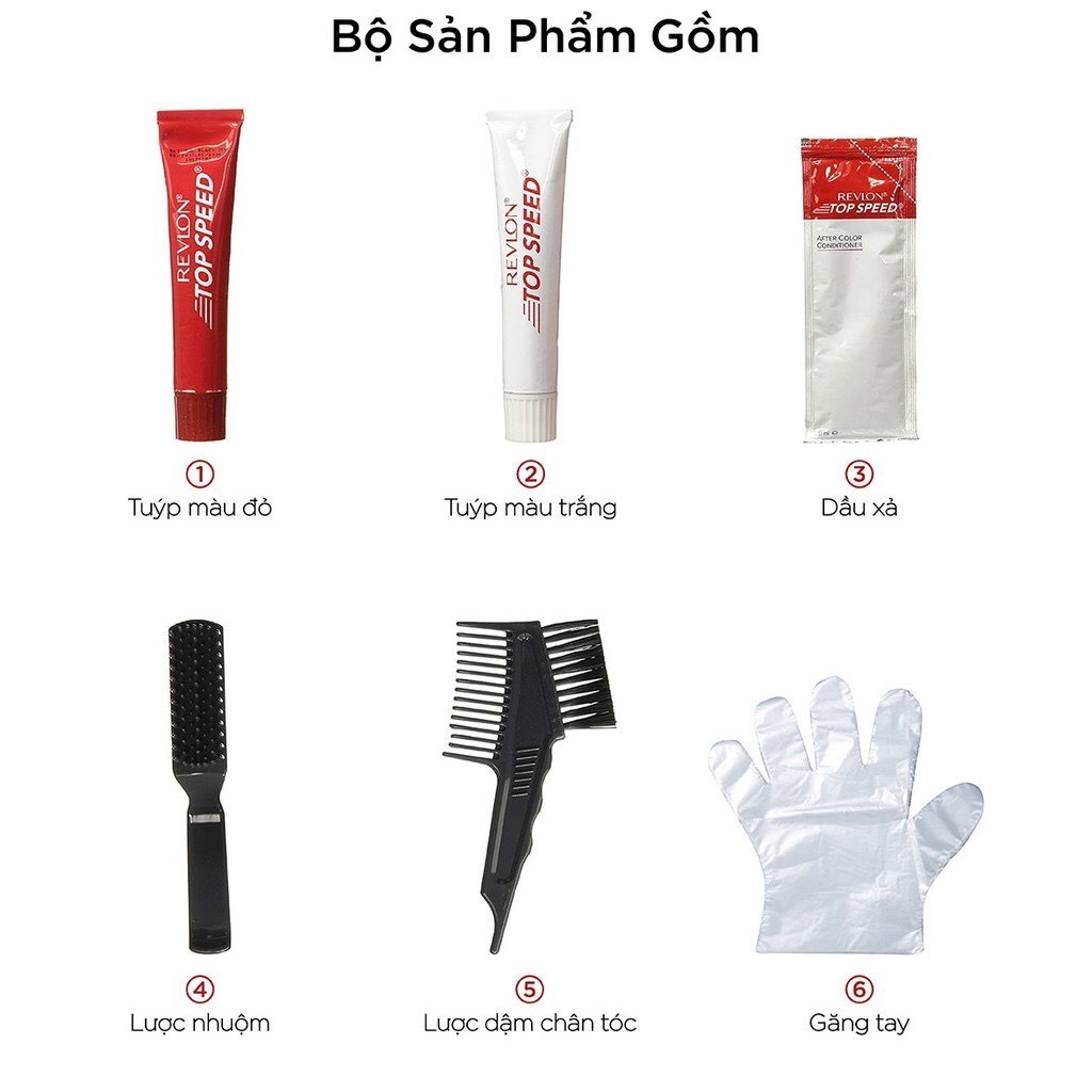 Mô tả Nhuộm Tóc Phủ Bạc Revlon TopSpeed Dành Cho Nam (120ml) - 2