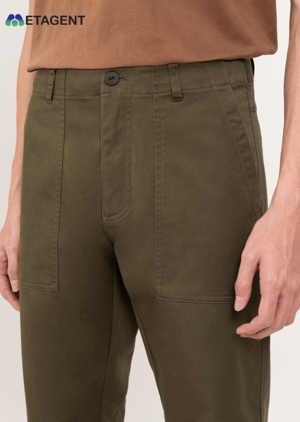Mô tả Quần Khaki Basic nam Metagent MS 22E4039 - 8