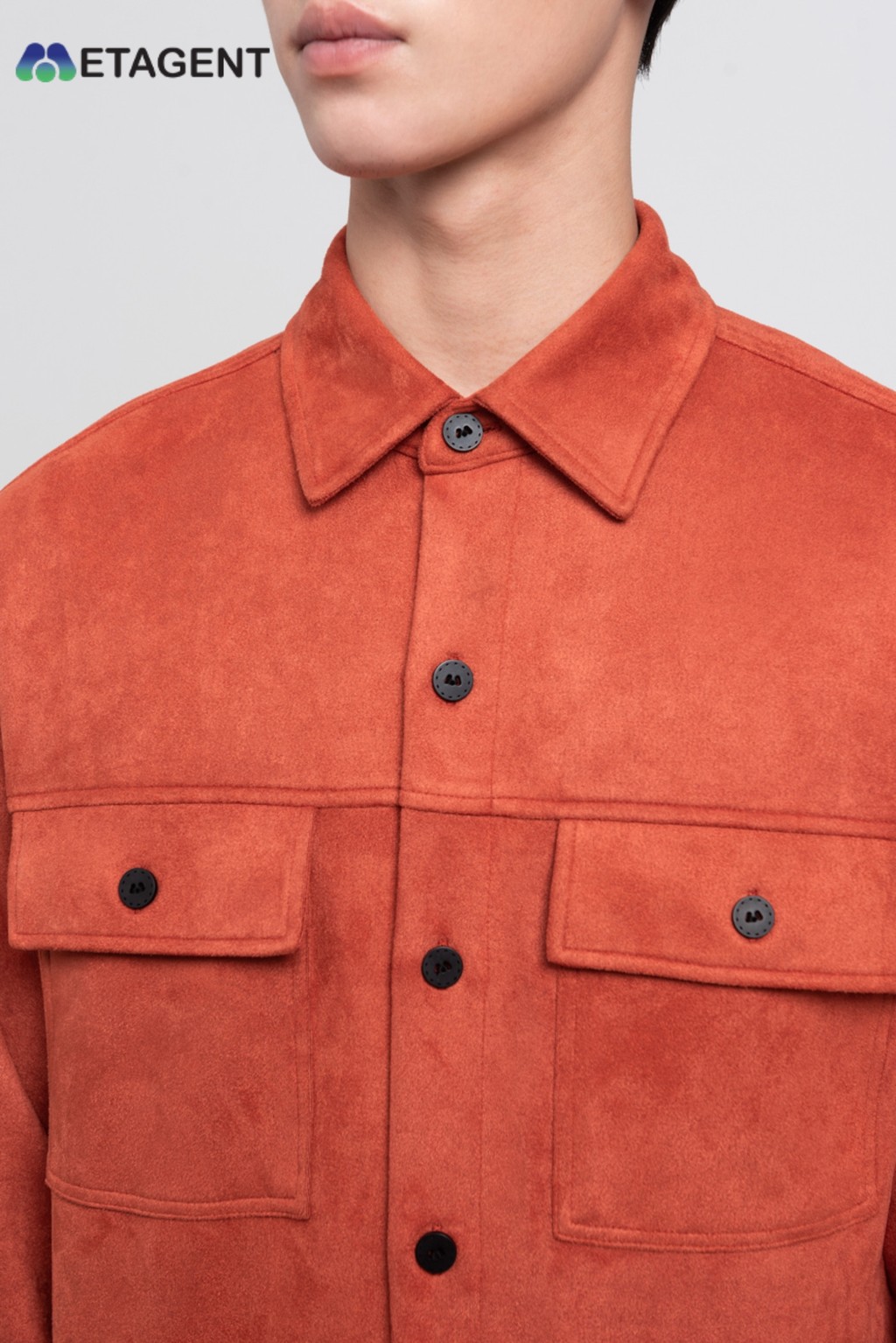 Mô tả Suede Jacket - Áo khoác sơ mi da lộn nam dáng Regular Fit Metagent MS 70E3758 - 1