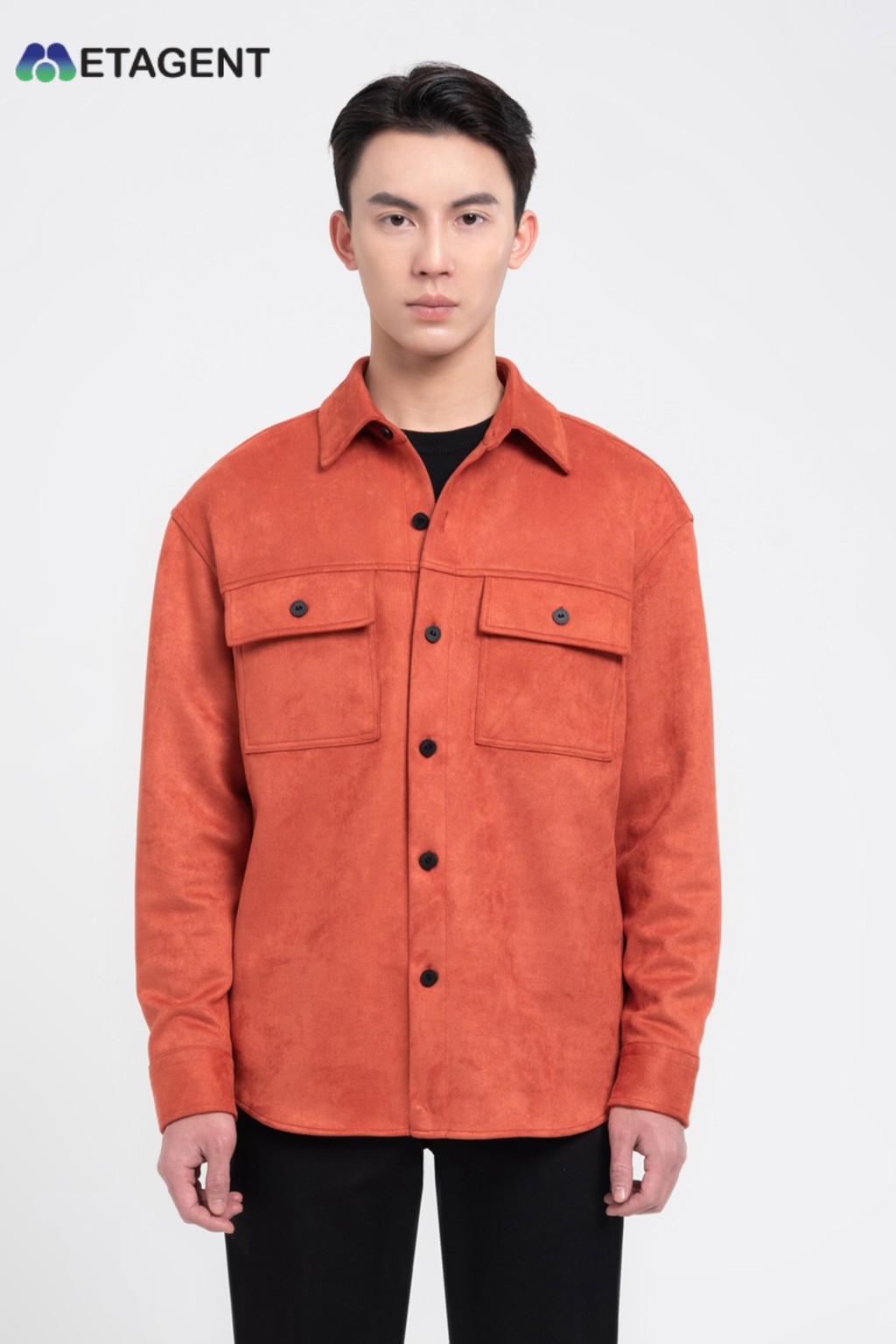 Mô tả Suede Jacket - Áo khoác sơ mi da lộn nam dáng Regular Fit Metagent MS 70E3758 - 2