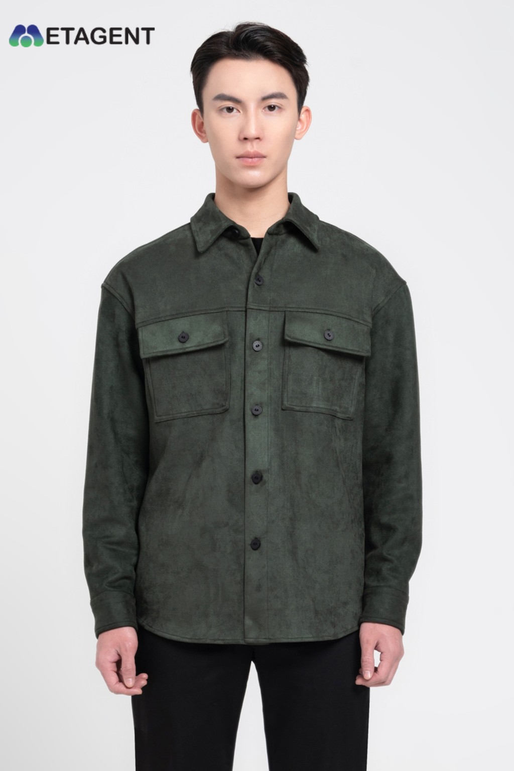 Mô tả Suede Jacket - Áo khoác sơ mi da lộn nam dáng Regular Fit Metagent MS 70E3758 - 3