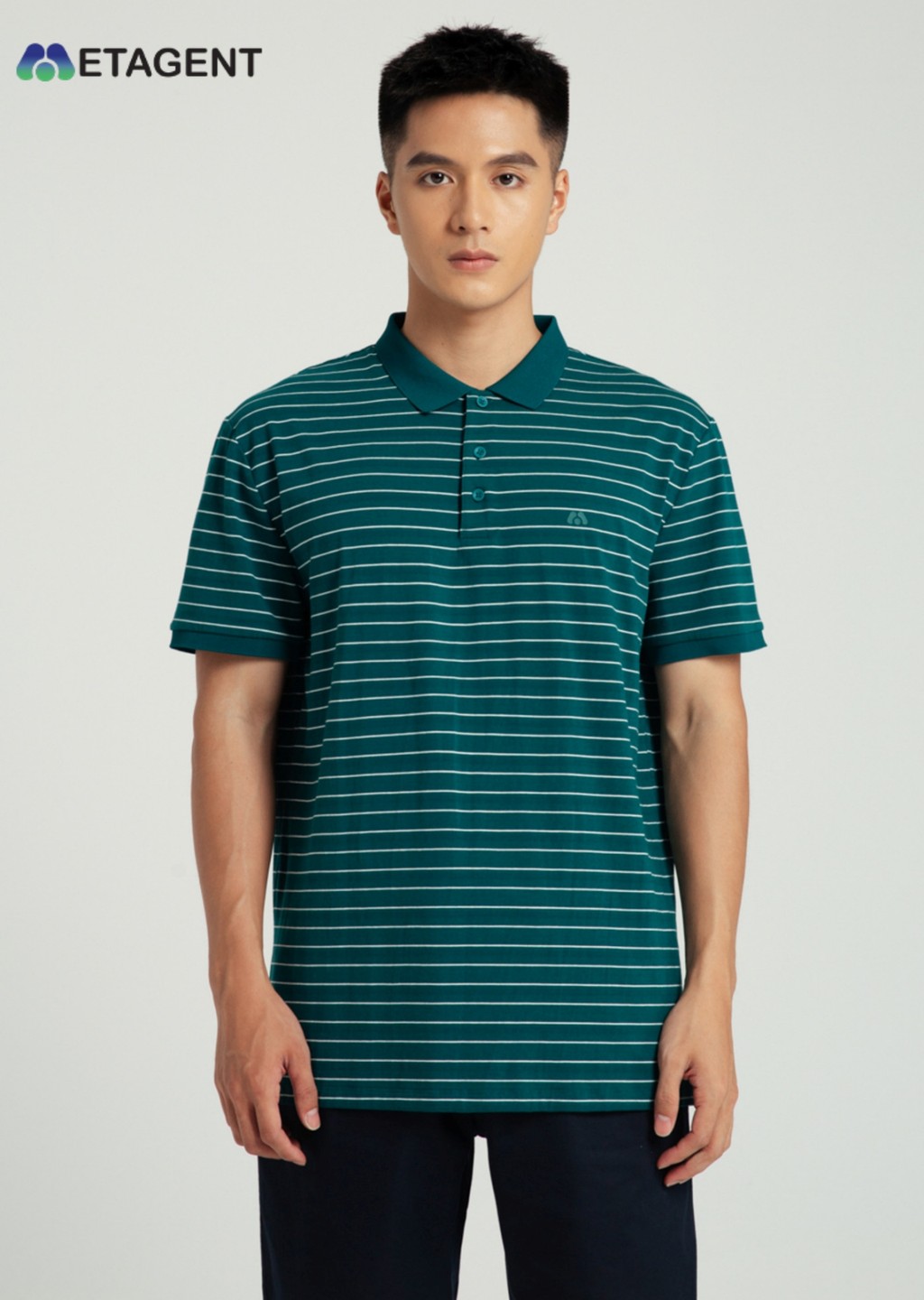 Mô tả Áo Polo nam kẻ ngang dáng Regular Fit Metagent MS 57E3414 - 5