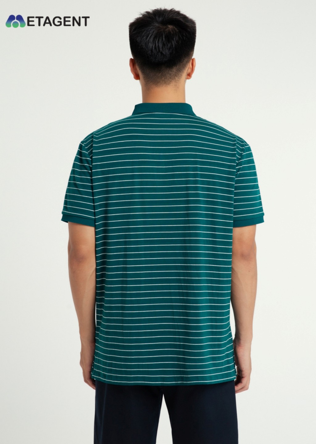 Mô tả Áo Polo nam kẻ ngang dáng Regular Fit Metagent MS 57E3414 - 8