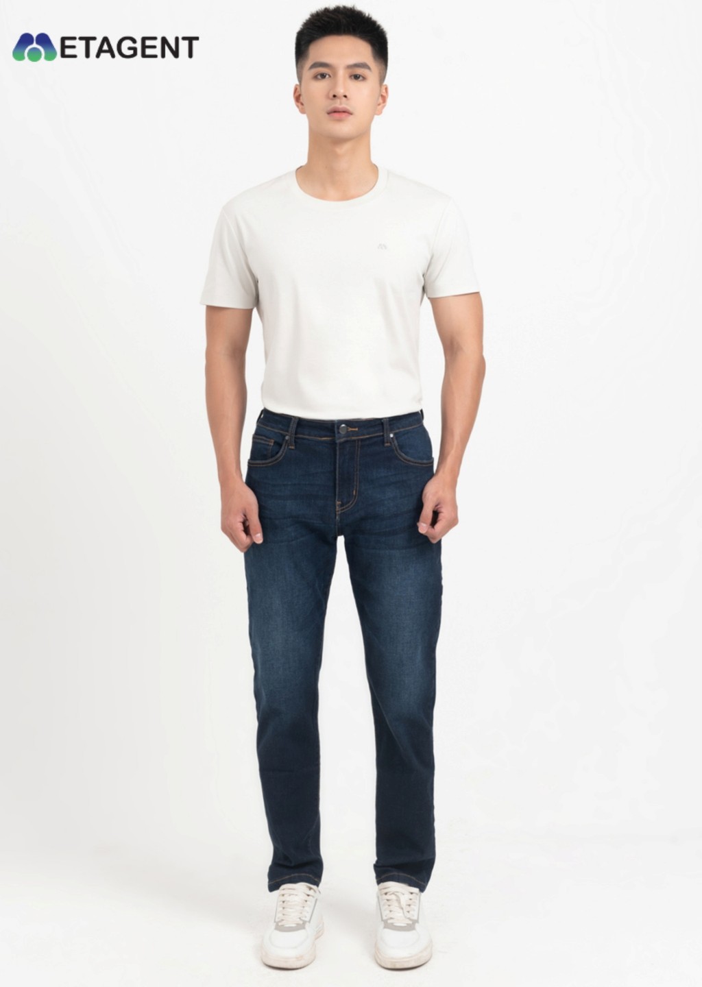 Mô tả Quần jeans nam dáng Regular Metagent MS 25E3826 - 4