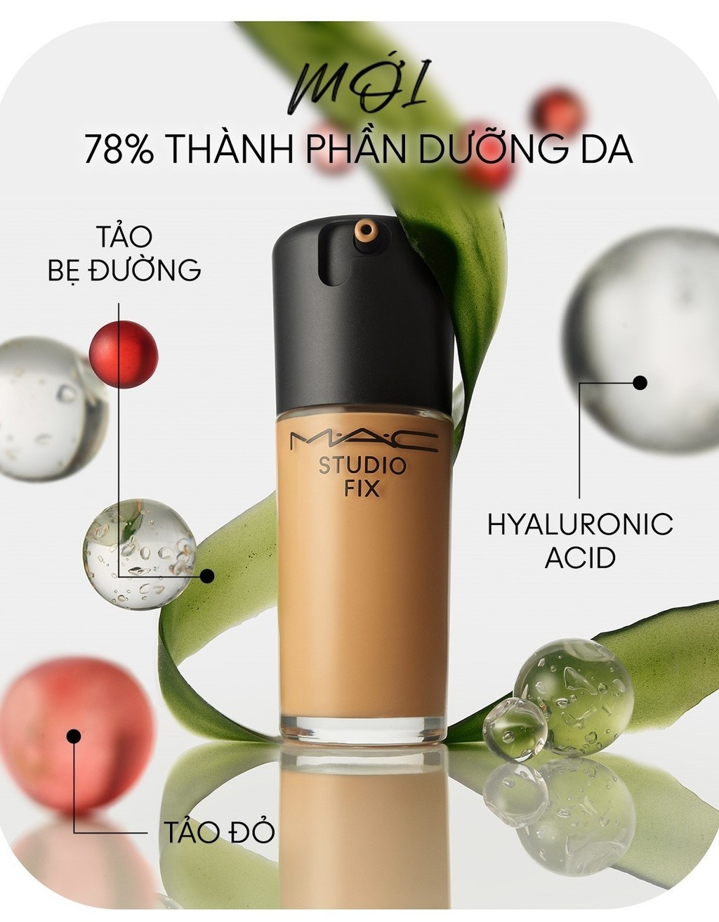 Kem nền mịn lì MAC Studio Fix Fluid SPF 15 30ML | Kết cấu dạng lỏng, kiềm dầu và bền màu suốt 24H