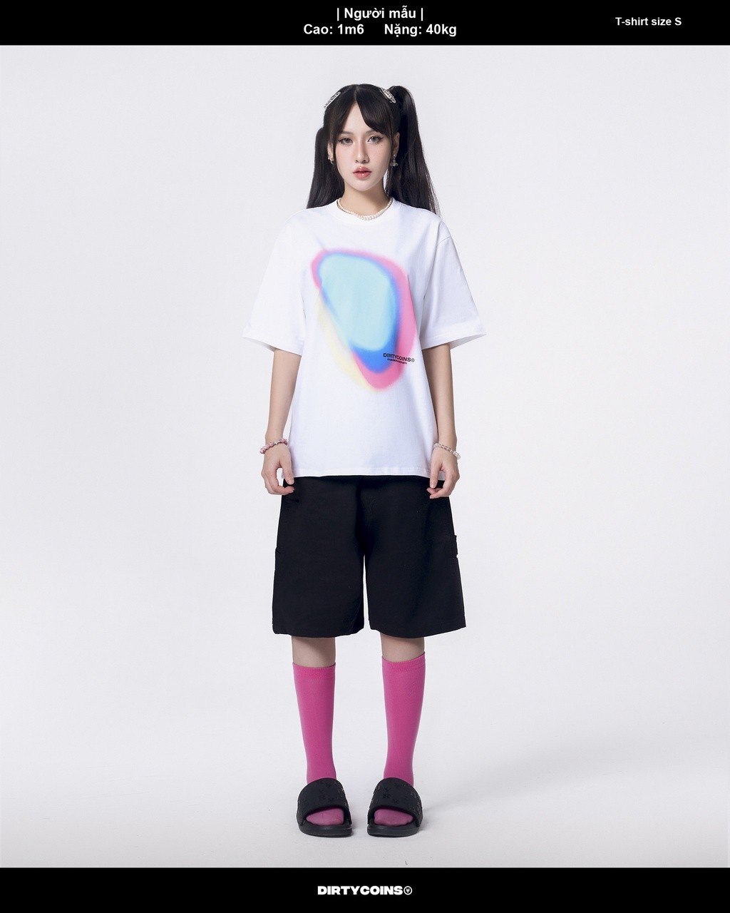 Mô tả Áo Thun DirtyCoins Gradient Regular T-shirt - White - 1