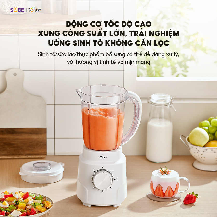 Mô tả Máy Xay Sinh Tố 1.5L Bear Xay Đa Năng 2 Cối Xay Xay Hoa Quả Xay Sinh Tố Xay Thịt Xay Hạt Xay Đá Mịn Làm Nước Ép MX15L - 6