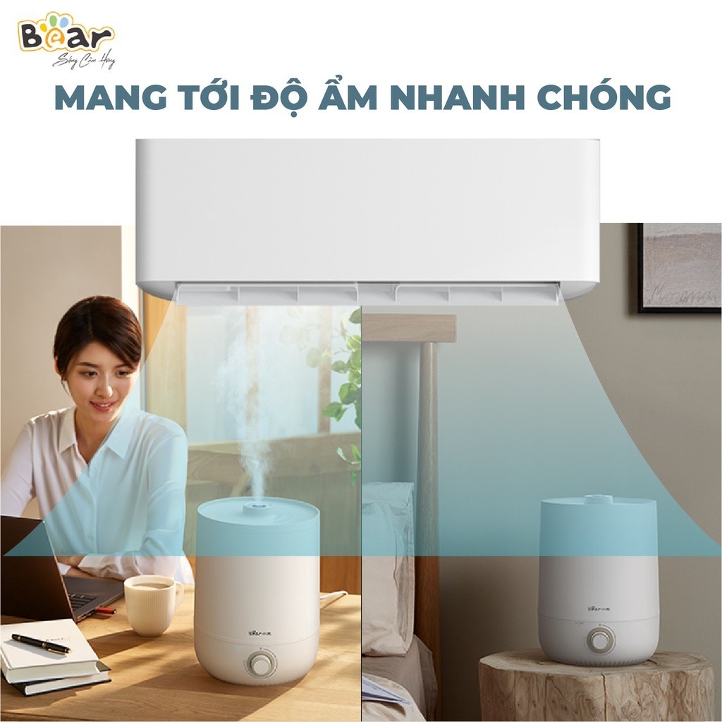 Mô tả Máy Phun Sương Tạo Ẩm Bear Máy Tạo Độ Ẩm Phun Sương Làm Mát, Máy Dưỡng Ẩm Không Khí Máy Xông Dung Tích 4.5L JSQ-C45U1 - 5