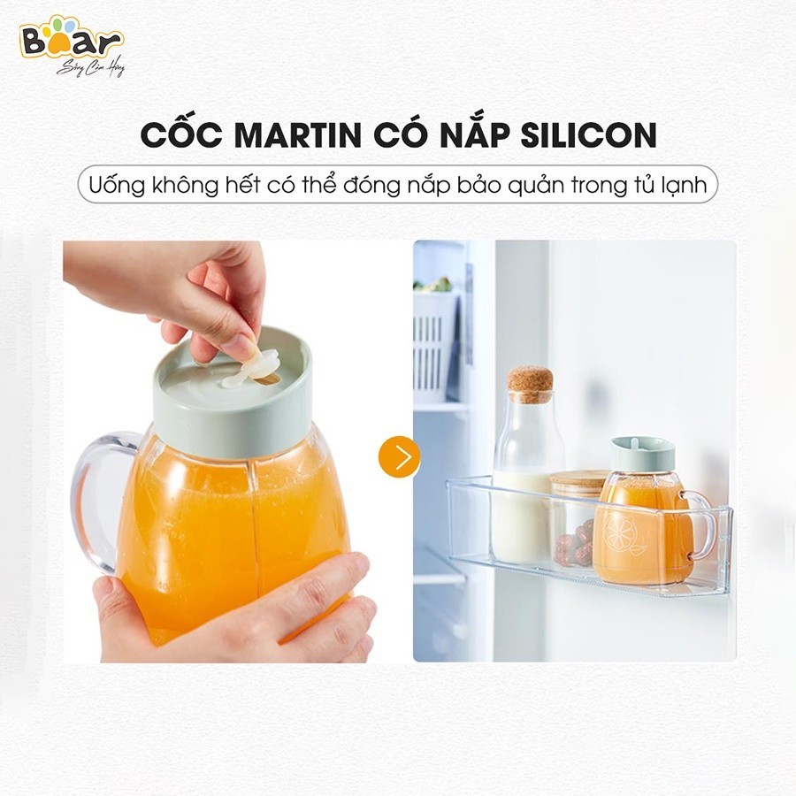 Mô tả Máy Xay Sinh Tố Cầm Tay Bear Dung Tích 600ml Máy Xay Sinh Tố Mini Cầm Tay Máy Say Sinh Tố 3 Cối Máy Say Hoa Quả  D04A1 - 2