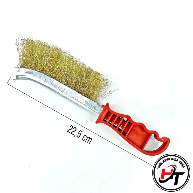 Chổi đánh rỉ sắt bàn chải đồng cán đỏ sét cầm tay loại đẹp CDR-CD ...