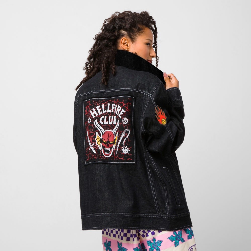 Stranger Things Vans Black Jean Jacket Veste En Jean Vans Stranger