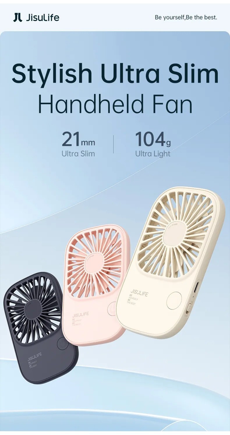 Mô tả Quạt Mini Cầm Tay Jisulife FA49 2000mAh Nhỏ Gọn - Siêu Mỏng - Dễ Thương - Chính Hãng - Bảo Hành 12 Tháng - 3